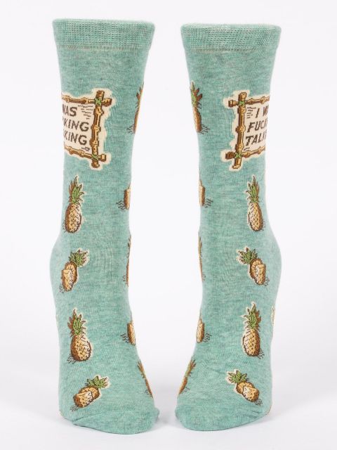 Image of I Was Fucking Talking W-Crew Socks BLUEQ